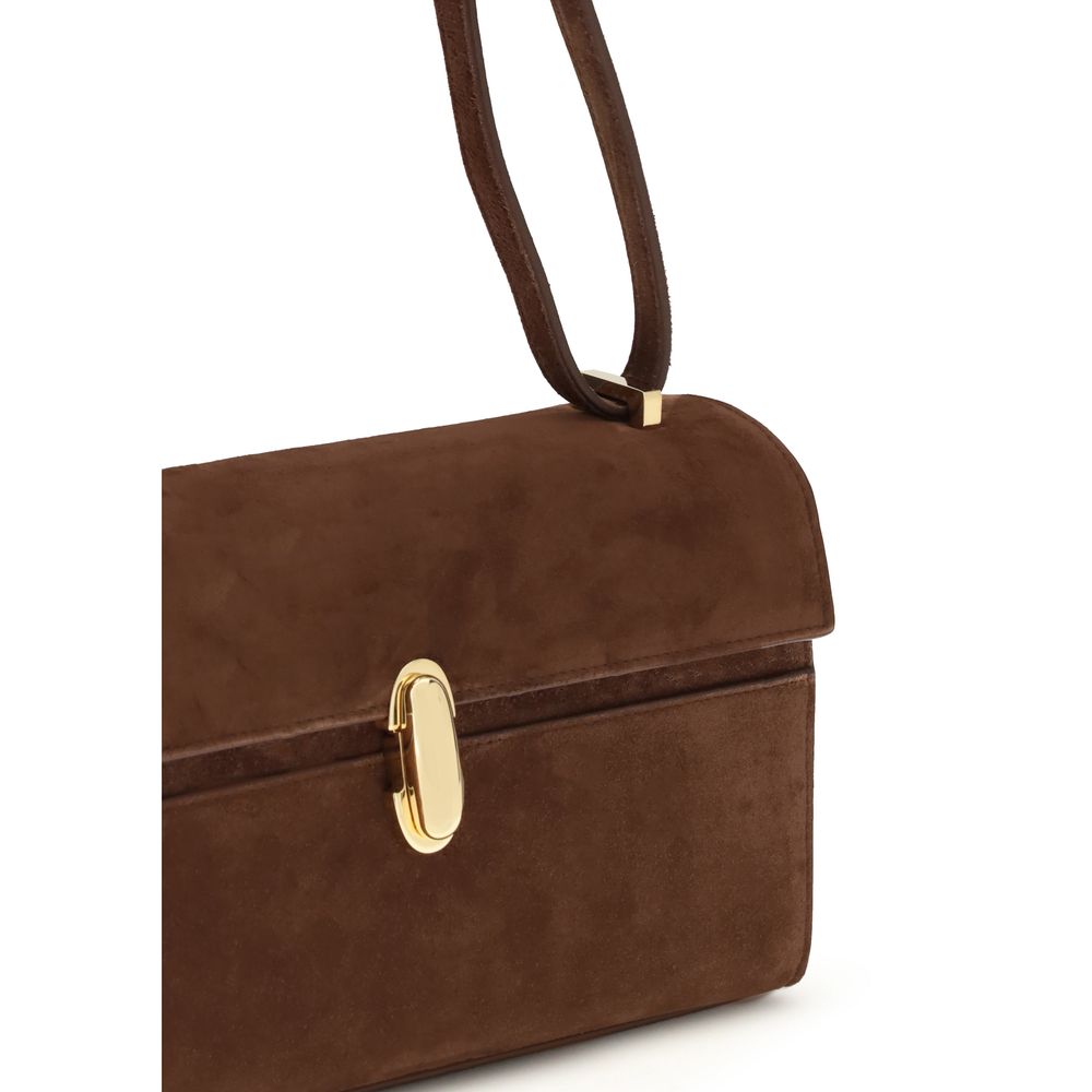 Savette Schultertasche aus Kalbshaut Bos Taurus in Braun